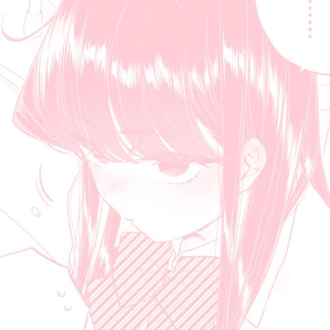 Komi can't communicate, komi shouko, pink manga icon Light Pink Anime, Pink Anime, Komi San, Light Pink, Hair, Anime, Pink