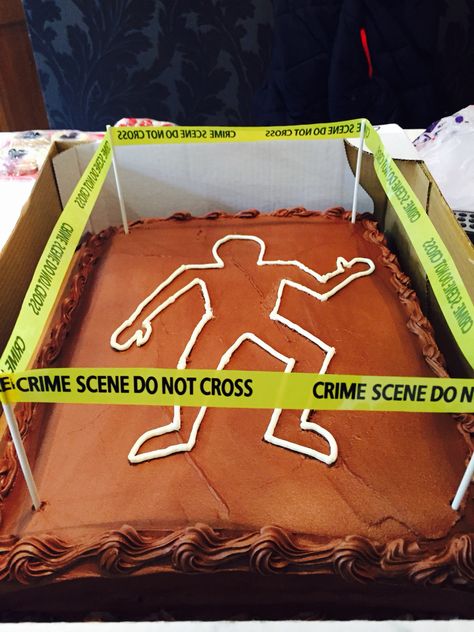 Sheet Cake Decorated, Csi Party, Geheimagenten Party, Sheet Cakes Decorated, Costco Cake, Secret Agent Party, Detective Party, Clue Party, Mystery Dinner Party