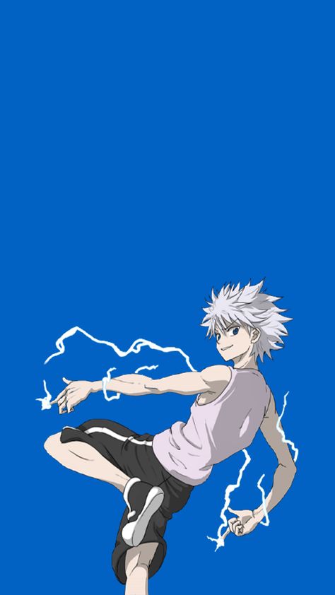 Killua Zoldyck, Jujitsu Kaisen, Nike Wallpaper, Hunter X Hunter, Blue Wallpapers, Anime Naruto, Fortnite, Naruto, One Piece