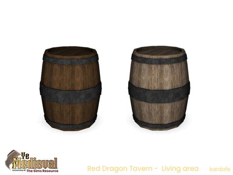 The Sims Resource - Ye Medieval Red Dragon Tavern Barrel 2 Old Mansion, Valentine Day Cupcakes, Beer Keg, Game Codes, Sims Community, Electronic Art, Red Dragon, Sims 4 Cc, The Sims Resource