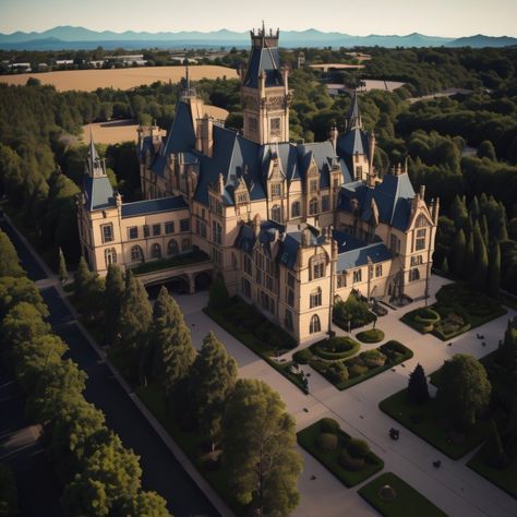 Fancy School Building, Fancy School, Castle School, Palace Design, Prince Aesthetic, Old World Home, Castle House Design, Modern Castle, Victorian Manor