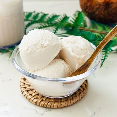 Ninja Creami Vanilla Dairy Free, Ninja Creami Coconut Ice Cream Recipes, Coconut Ice Cream Recipe, Homemade Coconut Ice Cream, Coconut Ice Cream Recipes, Filipino Street Food, Matcha Green Tea Latte, Creami Recipes, Spellbinders Dies