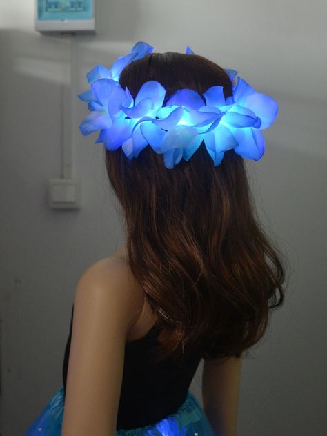 Led Flower Crown, Flower Lei, Led Flower, Hawaiian Lei, House Moving, Wedding Halloween, April Fool's Day, Thanksgiving Party, Halloween Easter