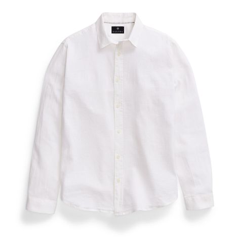 Essential for any man's wardrobe a pure linen/cotton white shirt, its versatile enough to go from work to a night out with friends. Pair it your favorite khakis or flat front shorts and you're ready.  Details  Regular fit, short length to wear untucked Casual/Business Casual Button Down Shirt Classic button down collar with concealed button enclosure Signature sleeve Machine wash cold inside out with like colors Tumble Dry Low and Remove Promptly or Hang Dry Do not bleach Blue Pants Men, Collar Shirt Men, White Collared Shirt, Cuff Detail, Men's Wardrobe, White Casual, Pure Linen, White Long Sleeve, Collar Shirts