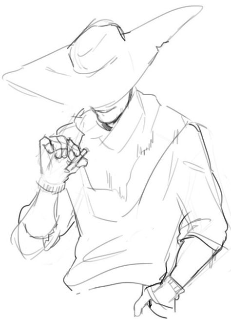 Holding Hat Drawing Reference, Man Tipping Hat Pose Reference, Big Hat Drawing Reference, Hat Poses Drawing, Detective Hat Drawing, Wearing Hat Reference, Tipping Hat Pose, Tipping Hat Pose Reference, Holding Hat Pose Reference