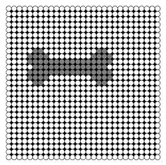 Bone Perler Bead Pattern / Bead Sprite Dog Bone Cross Stitch, Dog Bone Cross Stitch Pattern, Dog Needlepoint, Pearl Beads Pattern, Tiny Cross Stitch, Pattern Maker, Nature Cross Stitch, Small Cross Stitch, Bead Sprite