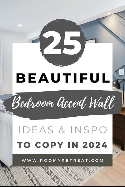 Bedroom accent wall ideas: Transform your sleeping sanctuary with these striking accent wall designs! This board showcases bold, creative, and eye-catching accent walls that add depth, texture, and major wow factor to bedrooms. From modern wallpaper patterns and shiplap treatments to sleek wood paneling and exposed brick, you'll find endless inspiration for that perfect focal point. Whether you crave a dramatic dark accent wall, a colorful geometric motif, or a rustic reclaimed wood look, ... Plain Bedroom Wall Ideas, Accent Wall For Bedroom Ideas, Simple Bedroom Accent Wall, Curtain Accent Wall Bedroom, Accent Wall Wood Paneling, Wallpaper Focal Wall Bedroom, Textured Accent Wall Bedroom, Bedroom Accent Wall Ideas Wallpapers, Panelling And Wallpaper Bedroom