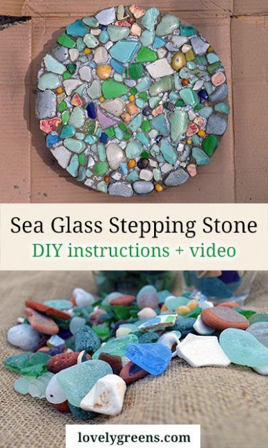 Brick Pathways, Mosaic Templates, Sea Glass Diy, Mosaic Planters, Mosaic Stepping Stone, Sea Glass Mosaic, Stone Diy, Mosaic Stepping Stones, Garden Stepping Stones