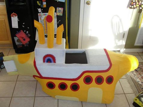 Yellow submarine costume for my Daughter Yellow Submarine Costume, Submarine Costume, Family Costumes Diy, Largest Submarine, Camp Bestival, Cabin Weekend, Easy Toddler Activities, Costumes Diy, Theme Days