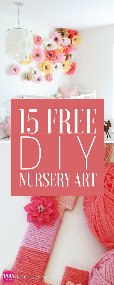 15 Brilliant DIY Projects for your Nursery #nursery #diy #newbaby #babyrooom Diy Baby Decor, Nursery Wall Art Ideas, Diy Nursery Wall, Diy Nursery Art, Diy Nursery Decor, Expensive Art, Wall Art Ideas, Foyer Decor, Diy Nursery