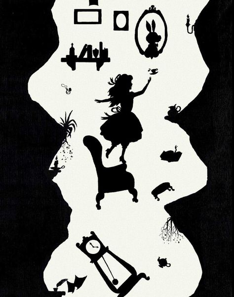 Tattoo Ideas Alice In Wonderland, Alice In Wonderland Rabbit Hole, Wonderland Rabbit Hole, Alice In Wonderland Silhouette, Wonderland Rabbit, Alice In Wonderland Rabbit, Wonderland Quotes, Down The Rabbit Hole, The Rabbit Hole