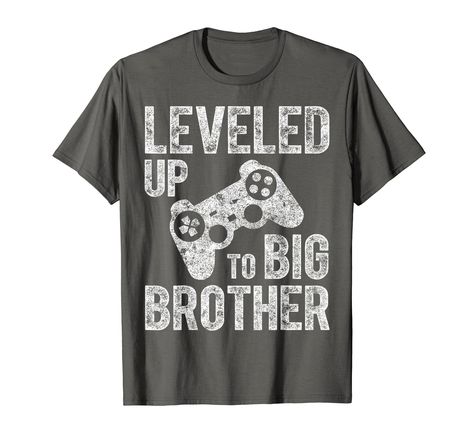 PRICES MAY VARY. Great design for Men and Women or Kids who love video games / computer / consoles and play on the controller / Retro and Vintage design on clothing / Birthday Parties / Celebrate and Anniversary. Perfect present idea for toddler, child, son, streamer. The best sarcastic quote and funny saying - Leveled Up To Big Brother - Accessories that perfectly complement the holiday & Christmas 2023 outfit for him / her. ( outfit, decorations, cards, headband, glasses, jewelry, socks, mask, Big Brother Shirts, Best Sarcastic Quotes, Glasses Jewelry, Big Brother Tshirt, Big Brother Shirt, Gamer Shirt, Video Gamer, Baby Time, Christmas 2023