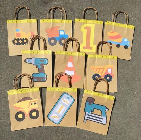 Bob The Builder Birthday Party, Builder Birthday Party, Party Goodie Bags, Goodies Bag, Bob The Builder, Construction Party, Party Bags, Goodie Bags, 5th Birthday