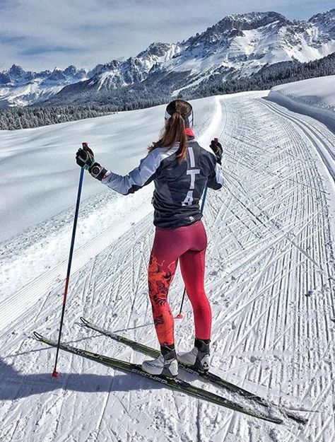 Nordic Skiing Outfit, Cross Country Skiing Outfit, Ski Girl Aesthetic, Ski Outfit Aesthetic, Skiing Aesthetic Outfits, Crosscountry Skiing, Nordic Clothing, Skier Girl, Xc Skiing