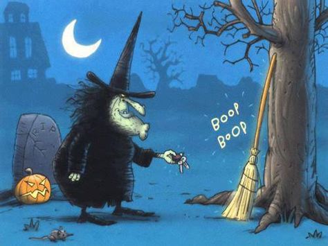 Halloween Jokes, Funny Witch, Halloween Memes, A Broom, Halloween Quotes, Halloween Images, Halloween Cartoons, Witch Art, Holiday Humor