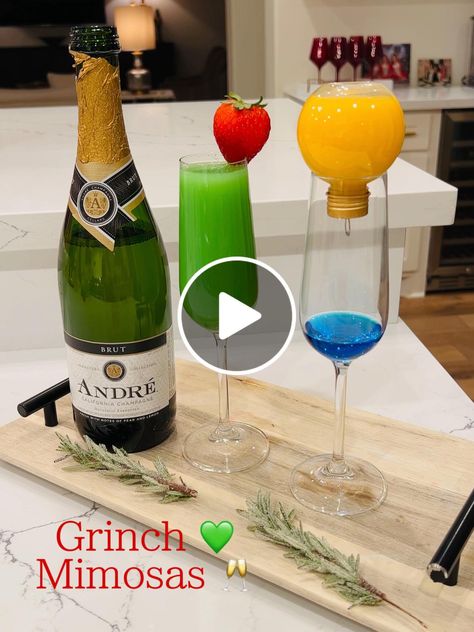 Lemon8 · Grinch Mimosas 🥂💚 · @Jessica Neff Grinch Mimosa, Christmas Tree Garland Ideas, Tree Garland Ideas, Gold And White Christmas Tree, Gold And White Christmas, White Christmas Tree Ideas, Garland Ideas, Bottle Wall, White Christmas Trees