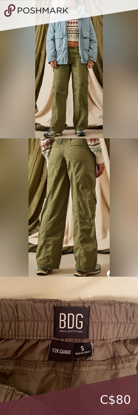 BDG Y2K Low-Rise Cargo Pant Urban Outfitters Pants, Cargo Pocket, Cargo Pant, Pocket Detail, Cargo Pants, Low Rise, Urban Outfitters, Wide Leg, Pants For Women