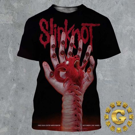 Slipknot Merch Poster 2024 Tour At Ford Idaho Amphitheatre In Nampa ID On September 11th 2024 All Over Print Shirt Check more at https://goldteelic.com/product/slipknot-merch-poster-2024-tour-at-ford-idaho-amphitheatre-in-nampa-id-on-september-11th-2024-all-over-print-shirt/ Red Band Merch Top With Screen Print, Red Graphic Print Band Merch Shirt, Red Band Logo T-shirt Merch, Slipknot Merch, Band Merch T-shirt For Fan Merchandise, Band Merch Tri-blend Graphic T-shirt, All Over Print Shirt, Slipknot, Print Shirt