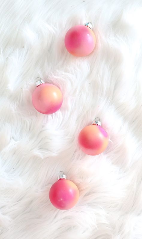 10 Gorgeous Homemade Ornaments You Can Make with Simple Glass Ornaments - The Sweetest Occasion Easy Diy Ornaments, Glass Ornaments Diy, Winter Decorations Diy, Clear Ornaments, Homemade Ornaments, Bauble Ornaments, Diy Ornaments, Homemade Holiday, Painted Ornaments