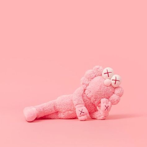 @kaws is dropping a pink BFF, tomorrow, April 9th, via kawsone.com. Wallpaper Kaws, Kaws Pink, Pink Kaws, Iphone Wallpaper Ios 11, Kaws Iphone Wallpaper, White Wallpaper For Iphone, Kaws Wallpaper, Pink Wallpaper Backgrounds, Pink Background Images