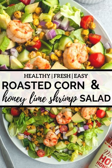 Honey Lime Shrimp, Lettuce Recipes, Weigh Watchers, Shrimp Salad Recipes, Butter Lettuce, Healthy Veggie, Baby Tomatoes, Avocado Pasta, Free Lunch