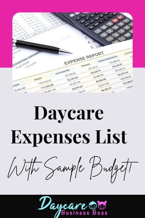 Daycare Tax Write Offs, Daycare Business Plan Free Printable, Daycare Expenses Sheet, Daycare Budget Template, Daycare Business Plan Template, Preschool Business Plan, Childcare Center Ideas, Small In Home Daycare, Adult Day Care Center Ideas