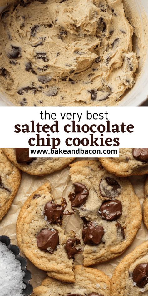 Salted Double Chocolate Chip Cookies, Guittard Chocolate Chip Cookies, Chocolate Chip Cookies With Salted Butter, Sea Salt Chocolate Chip Cookies Recipes, Sea Salt Chocolate Chunk Cookies, Chocolate Chip Sea Salt Cookies, Chocolate Chip Cookies With Sea Salt, Chocolate Chip Cookies Salted, Cholate Chip Cookies