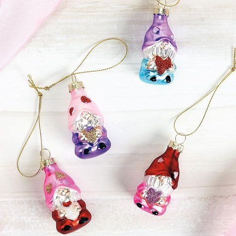 PRICES MAY VARY. DECORATIONS WITH HEART: Spread the love this Valentine’s Day with our beautiful glass Heart Gnome ornaments; This set of 12 Valentine Gnomes in pink, red and purple heart hats add holiday charm. 2 1-4 inches Tall. GET CREATIVE: These cute ornaments add that loving feeling to any home, office, classroom, and they also make festive decorations. HIGH QUALITY GLASS: Carefully crafted from high quality blown glass, these festive ornaments are a great addition to any ornament collecti Day Party Decorations, Valentine Gnome, Valentine's Day Party, Gnome Ornaments, Mini Ornaments, Valentines Day Party, Holiday Home Decor, Day Party, Glass Heart