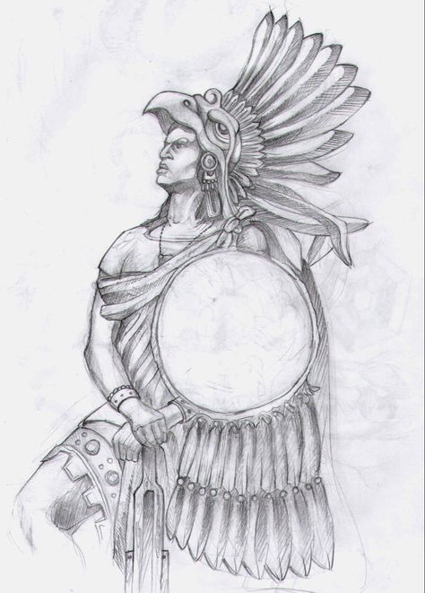 Aztec warrior tatto Aztec Eagle, Eagle Warrior, Aztec Warrior Tattoo, Aztec Drawing, Aztec Artwork, Mayan Tattoos, Aztec Tattoos, Mexican Art Tattoos, Aztec Tattoo Designs