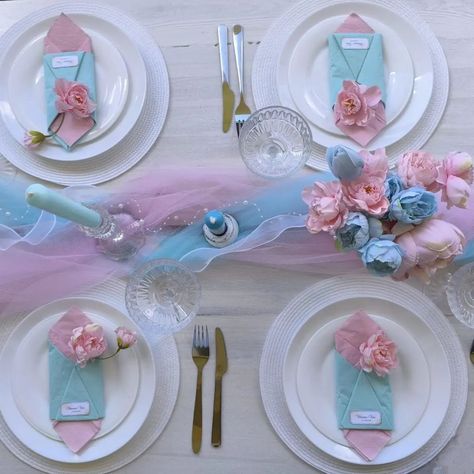 PINK-BLUE Wedding package Blue And Pink Wedding, Gender Reveal Party Decorations, Blue Themed Wedding, Dinner Themes, Blue Table, Blue Party, Reveal Party, Reveal Parties, Gender Reveal Party