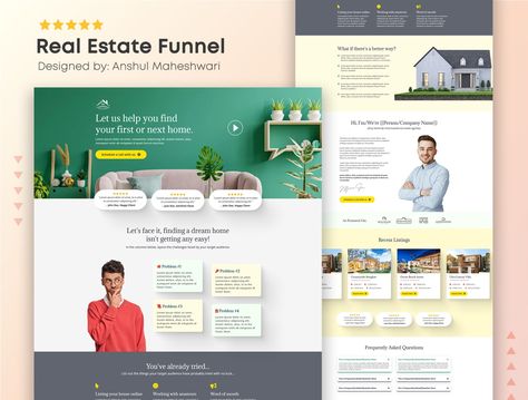 Real Estate Sales Funnel/Landing Page by The Funnel Crew on Dribbble Sales Funnel Design, Real Estate Landing Pages, Sales Funnel, Sales Funnels, Real Estate Sales, Landing Page Design, Luxury Property, Estate Sales, Page Design