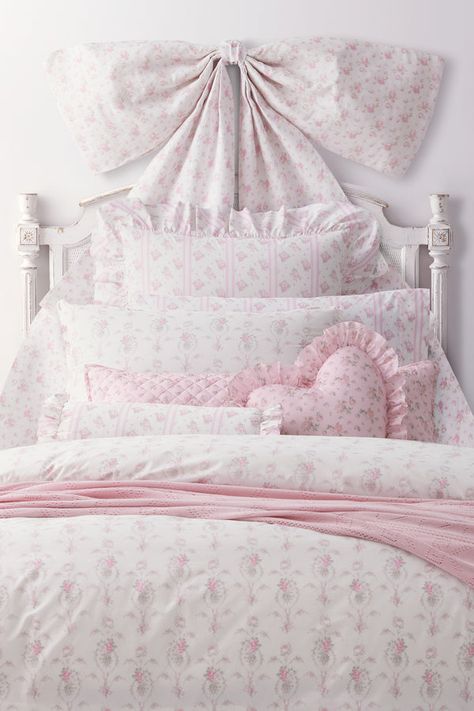 Luxury Bedding Sets - Floral & Plaid Bedding | LoveShackFancy Floral Sheet Set, Dreamy Bed, Vintage Inspired Decor, Ruffle Bedding, Bed Skirt, Pink Party, Dream Room Inspiration, Pink Room, Bed Sets