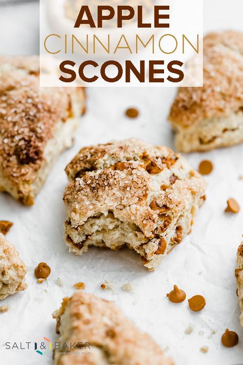 Autumn Scones Recipe, Recipes For Scones Easy, Scones For Diabetics, Apple Cinnamon Scones Easy, Apple Pie Scones Recipe, Fall Scone Recipes, Autumn Scone Recipes, Apple Pie Scones, Apple Scones Recipe Easy