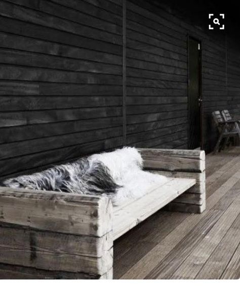 Reclaimed Beams, Chalet Design, Wall Wood, Into The Wood, Exterior Cladding, Chaise Design, Creative Mind, Wooden Bench, Into The Woods