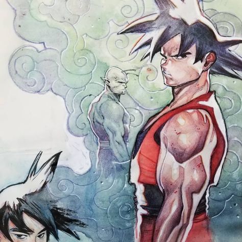 Olivier Coipel on Instagram: “And another Goku (thick skin bro!) . . . #dragonballz #dragonball #goku #fanart #watercolor #colorpencils #artwork #illustration #drawing…” Olivier Coipel, Dragonball Goku, Thick Skin, Inspirational Artwork, Comic Book Artists, Dragon Ball Art, Anime Dragon Ball, Manga Comics, Comic Books Art