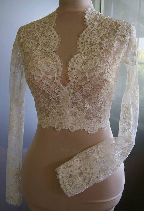 Bolero Jacket Wedding, Áo Blu, Wedding Bolero, Ellie Saab, Bolero Wedding, Bridal Bolero, Lace Bolero, 파티 드레스, Bridal Jacket