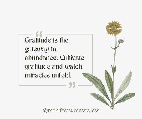 🌟 Gratitude is the Gateway to Abundance 🌟 Cultivate gratitude and watch miracles unfold in your life. When you appreciate the blessings around you, you open the door to even more abundance and joy. Embrace gratitude as a daily practice and witness the magic it brings. ✨🙏 #Gratitude #Abundance #Miracles #Positivity #Mindfulness #Appreciation #Thankful #Blessings #LawOfAttraction #Manifestation #PositiveVibes #DailyGratitude #CultivateJoy #MindfulLiving #Empowerment #BelieveInMagic #Positivit... Gratitude Magic, Digital Grimoire, Daily Gratitude, Open The Door, Daily Practices, Believe In Magic, Mindful Living, Words Of Encouragement, Spiritual Journey