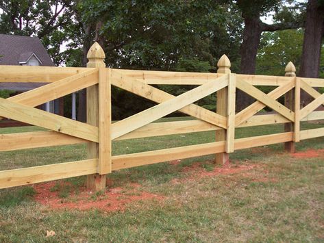 farm fence. "X" - Large Posts Landscaping Acreage, Gard Modern, Fence Decorations, Ranch Fencing, Wooden Fences, Pool Fencing, Wood Fence Design, Split Rail Fence, Country Fences