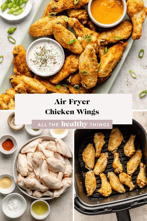 Air Fryer Frozen Chicken Wings, Crispy Air Fryer Chicken Wings, Air Fryer Recipes Chicken Wings, Crispy Air Fryer Chicken, Air Fry Chicken Wings, Frozen Chicken Wings, Healthy Appetizer, Healthy Easter, Air Fryer Chicken Wings