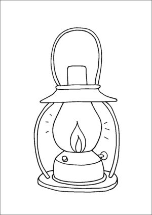 Old Kerosene Camping Lantern Printable Coloring Page, free to download and print. Lantern Coloring Page, Lantern Printable, Christmas Bujo, Lantern Drawing, Lantern Template, Camping Coloring Pages, Lantern Art, Dramatic Play Preschool, Full Sleeve Tattoo Design