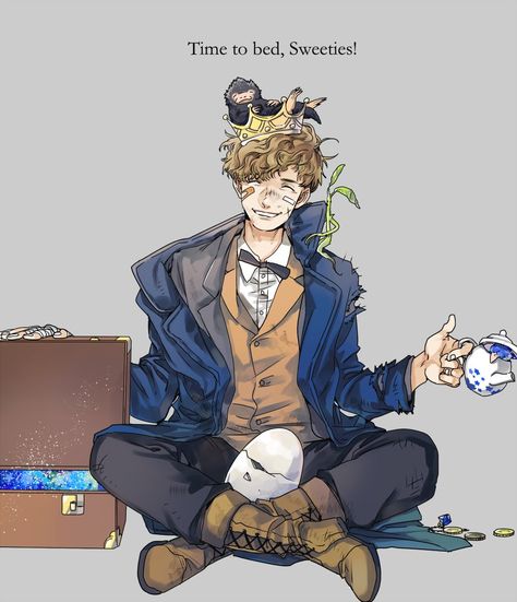 Newt Scamander - Niffler - Fantastic Beasts Newt Scamander Fan Art, Fantastic Beasts Hogwarts, Hery Potter, Harry Potter Wallpaper Backgrounds, Fantastic Beasts Fanart, Fantastic Beasts Series, Fantasic Beasts, Fantastic Beasts Movie, Harry Potter Images