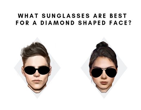 Find out how to pick sunglasses for your face shape. We suggest small oval frames or aviator sunglasses for a diamond face shape. Diamond Face Shape Hairstyles, Sunglasses For Small Faces, Face Shape Sunglasses, Sunglasses Storage Organizers, Sunglasses Women Round Face, Sunglasses For Your Face Shape, Glasses For Your Face Shape, Ray Ban Sunglasses Women, Sunglasses Storage