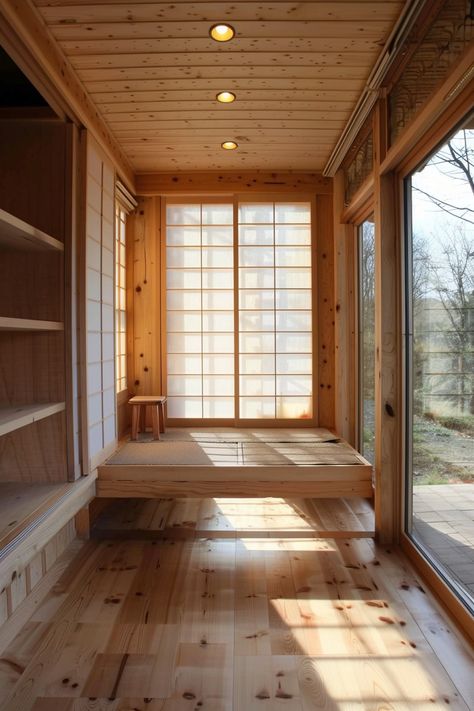 10 Japanese Tiny House Desgin Tips and Ideas - TastyInteriors Japanese Style Small House, Japanese Home Design Small Spaces, Japanese Wood House, Japan Home Aesthetic, One Room Tiny House, Japanese Tree House, Japanese Design Interior, Luxury Japanese House, Japanese Inspired House