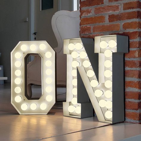 Alphabet Hollywood Light Large Light Up Letters, Lighted Letters, Light Bulb Letters, Large Metal Letters, Luminaria Diy, Vegas Lights, Alphabet Lighting, Hollywood Lights, Light Up Letters