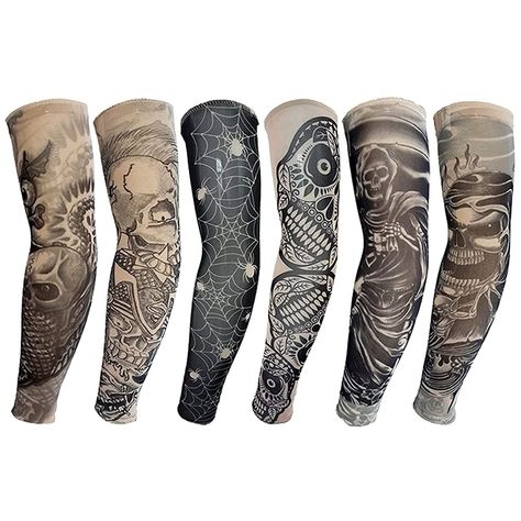 Tattoo Sleeves for Men,YARIEW 6Pcs Arm Sleeves Fake Tattoos Sleeves to Cover Arms Sun Protection Sleeves Tattoo Sleeve Covers Tattoo Cover Up Sleeve Temporary Tattoo Sleeves for Men and Women (Set 4) Vericous Veins, Cover Up Sleeve, Protection Tattoo, Fake Tattoo Sleeves, Temporary Tattoo Sleeves, Arm Accessories, Tattoo Sleeves, Tattoo Cover Up, Tattoo Arm