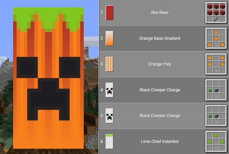 Pumpkin Banner Minecraft, Halloween Banner Minecraft, Minecraft Flags Banners, Best Minecraft Banners, Minecraft Pumpkin, Minecraft Banner Patterns, Minecraft Images, Minecraft Banner Designs, Minecraft Banners