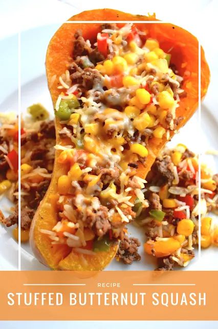 Ground Beef And Butternut Squash, Butternut Squash And Ground Beef, Butternut Squash Dinner, Butternut Squash Recipes Healthy, Kid Dinner, Dinner List, Stuffed Butternut Squash, Stuffed Butternut, Butternut Squash Recipe