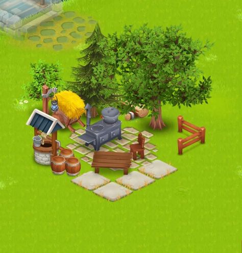 Hay Day Machine Layout, Hayday Machines Layout, Hay Day Feed Mill Design, Hayday Chicken Design, Hayday Layout Ideas Aesthetic, Hay Day Farm Design Ideas Level 30, Hayday Decoration Ideas, Hey Day Farm Design, Hayday Farm Design Animals