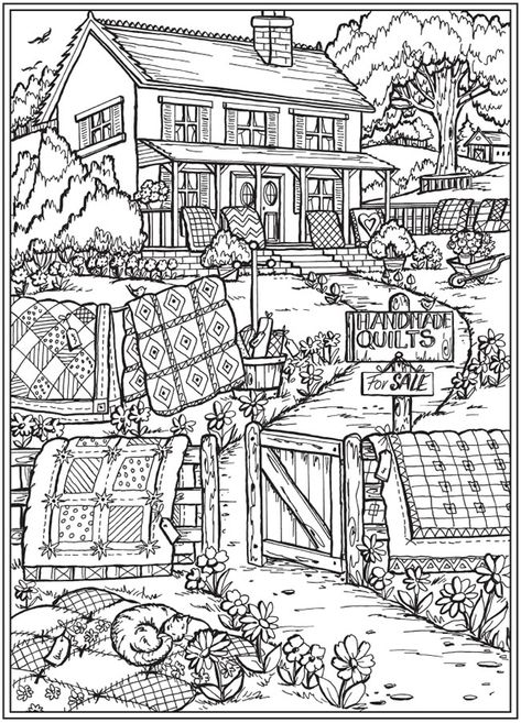 Welcome to Dover Publications Free Printable Coloring Pages For Adults Colouring Sheets, Village Coloring Pages, Decorative Doodles, Modele Zentangle, Dover Coloring Pages, Pumpkin Coloring, Teresa Goodridge, Creative Haven Coloring Books, Coloring Printables