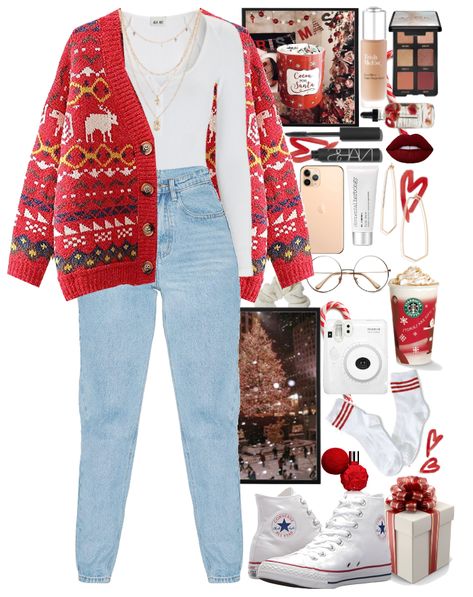 Christmas Outfit Aesthetic, Casual Christmas Party, Casual Christmas Party Outfit, Christmas Outfit Ideas, Christmas Fits, Xmas Outfits, Cute Christmas Outfits, Aesthetic Christmas, Elegantes Outfit